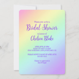 Diagonal Rainbow Inbjudningskort för möhippan