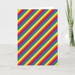 Diagonal Rainbow Mönster Kort