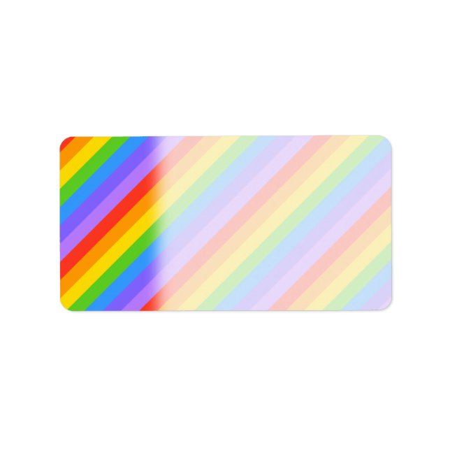 Diagonal Rainbow Rand Mönster. Adressetikett (Framsidan)