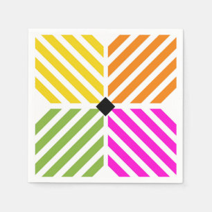 Diagonal Rainbow Rand Pappersservett