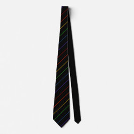 Diagonal Rainbow Thin Rand Black Slips