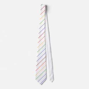 Diagonal Rainbow Thin Rand White Slips