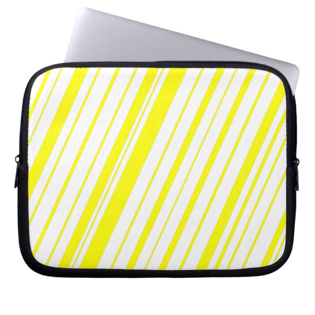 Diagonal Rand ~Gult Laptop Fodral (Framsidan)