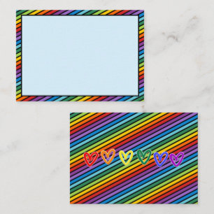 Diagonal Rand, HBT-Pride + notering om regnbåge Anteckningskort