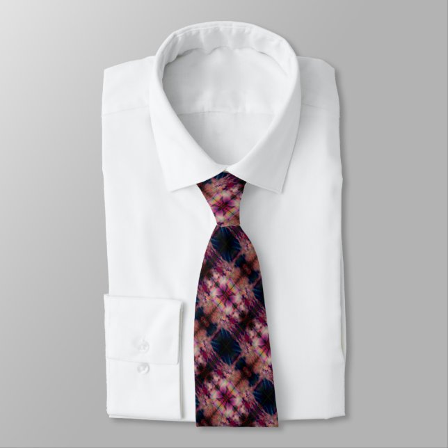 Diagonal Rand i Black and Maroon Neck Tie Slips (Bunden)