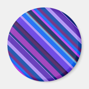 Diagonal rand i blått och lila magnet