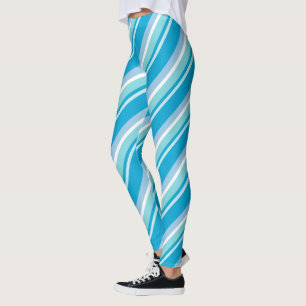 Diagonal Rand Light Blue Leggings