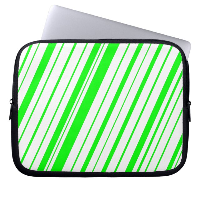 Diagonal Rand ~ Lime Laptop Fodral (Framsidan)