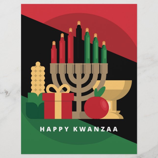 diagonal rand Lycklig Kwanzaa (Framsida)