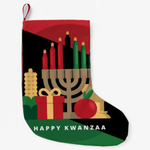 diagonal rand Lycklig Kwanzaa-bestånd Liten Julstrumpa