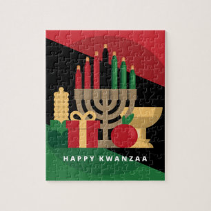diagonal rand Lycklig Kwanzaa Pussel