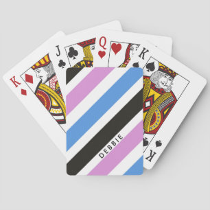 Diagonal rand mönster personlig casinokort