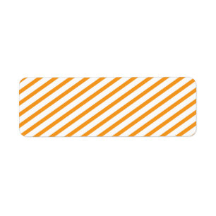 Diagonal Rand Orange Mönster Returadress Etikett