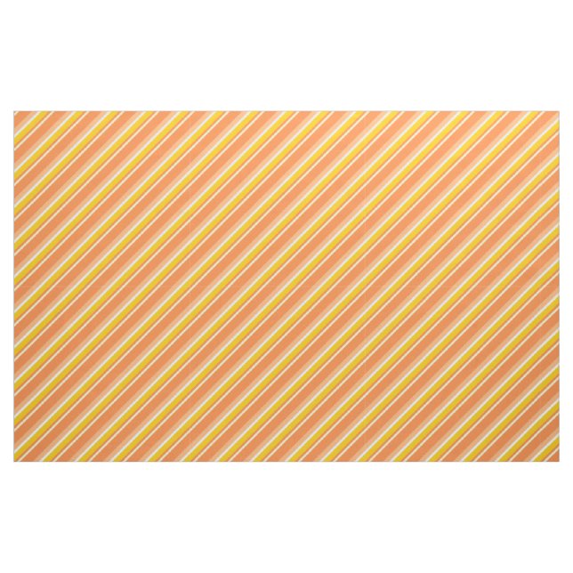 Diagonal Rand Orange Tyg (Yard)