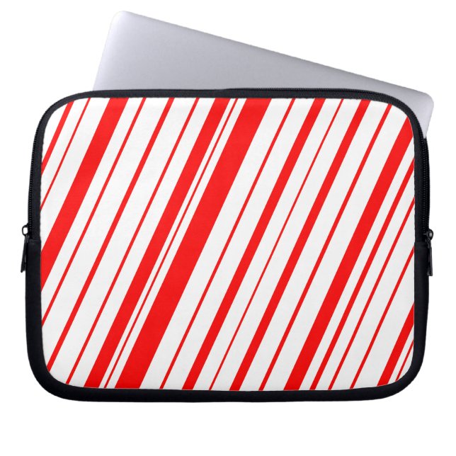 Diagonal Rand ~ Red Laptop Sleeve (Framsidan)