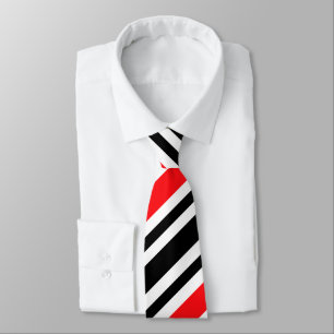 Diagonal Red and Black Stripe Slips