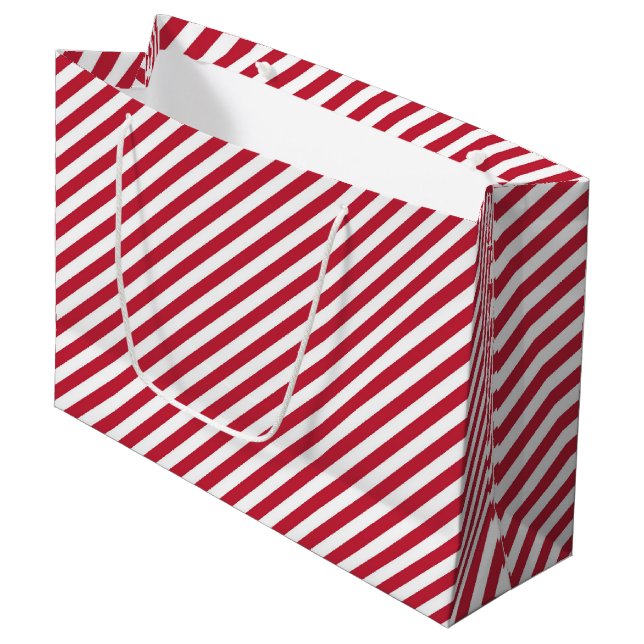 Diagonal red and white stripes pattern (Framsidan Vinklad)