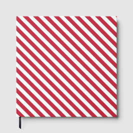 Diagonal red and white stripes pattern gästböcker