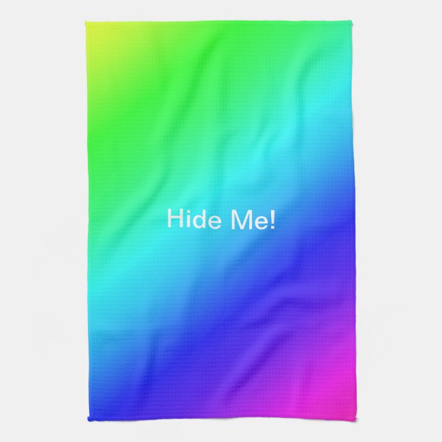 Diagonal regnbåge - blå till Grönt Kökshandduk (Vertikal)