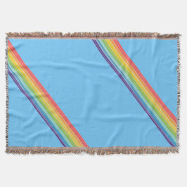 Diagonal regnbåge rand filt