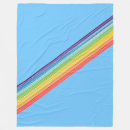 Diagonal regnbåge rand fleecefilt