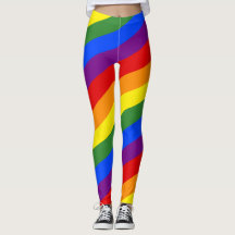Diagonal regnbåge Rand HBT Pride Leggings
