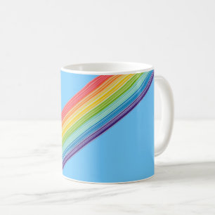 Diagonal regnbåge rand kaffemugg