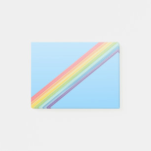 Diagonal regnbåge rand post-it block