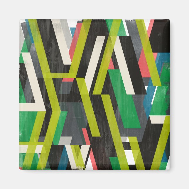 Diagonal Slipstream Mönster Magnet (Framsidan)