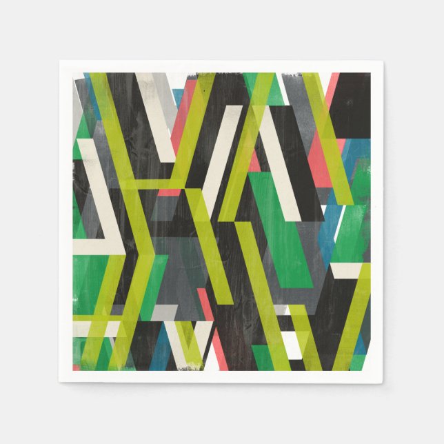 Diagonal Slipstream Mönster Pappersservett (Framsidan)