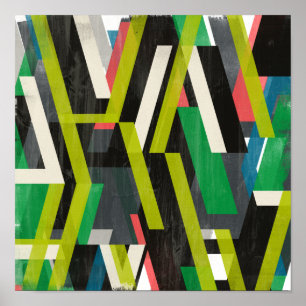 Diagonal Slipstream Mönster Poster