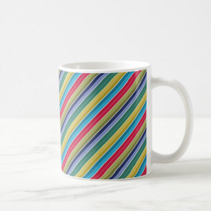 Diagonal Snyggt med flera Färgader strimlad Kaffemugg
