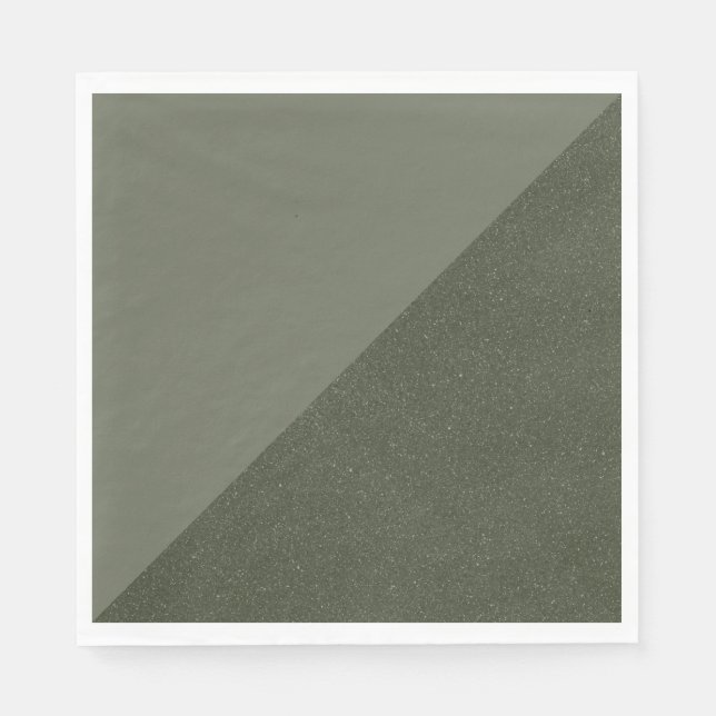 Diagonal Split Moss Grönt Napkin Pappersservett (Framsidan)
