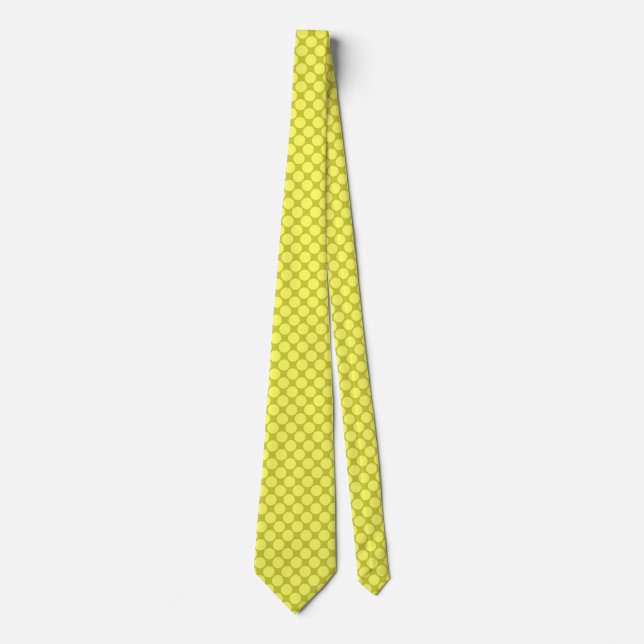 Diagonal Spots - Light Gult on Banana Gult Nec Slips (Framsida)