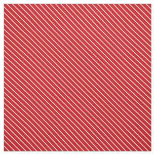Diagonal streck - djup röd och vit tyg