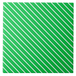 Diagonal streck - emerald grönt och vit kakelplatta