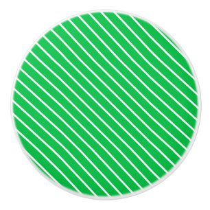 Diagonal streck - emerald grönt och vit knopp