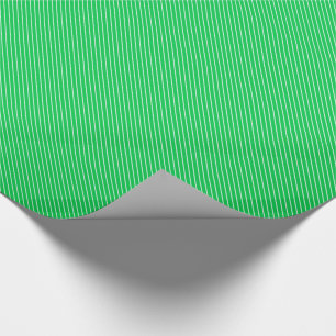Diagonal streck - emerald grönt och vit presentpapper