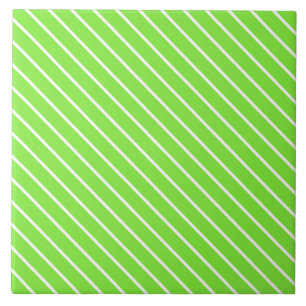 Diagonal streck - kalkgrönt och vitt kakelplatta
