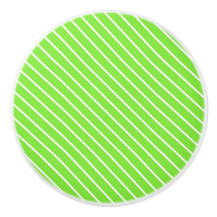 Diagonal streck - kalkgrönt och vitt knopp