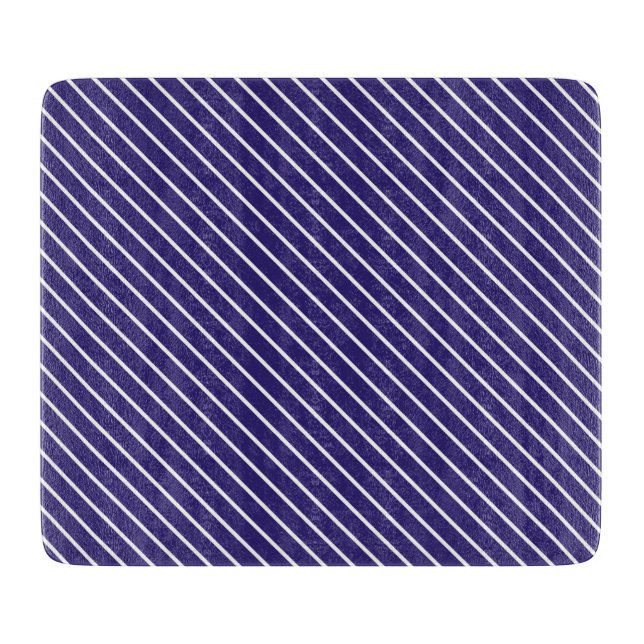Diagonal streck - marinblått och vitt (Framsidan)