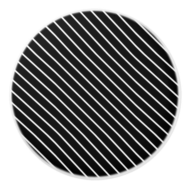 Diagonal streck - svart och vitt knopp (Framsidan)