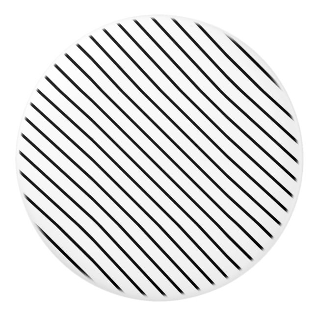 Diagonal streck - vit och svart knopp (Framsidan)
