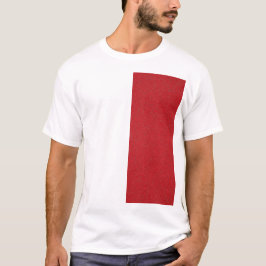 Diagonal Tomato Red Block T-Shirt - Anpassade