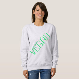 Diagonal "VEGAN" KVattskjorta för kvinnor T Shirt