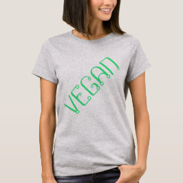 Diagonal "VEGAN" Kvinnor T-Shirt