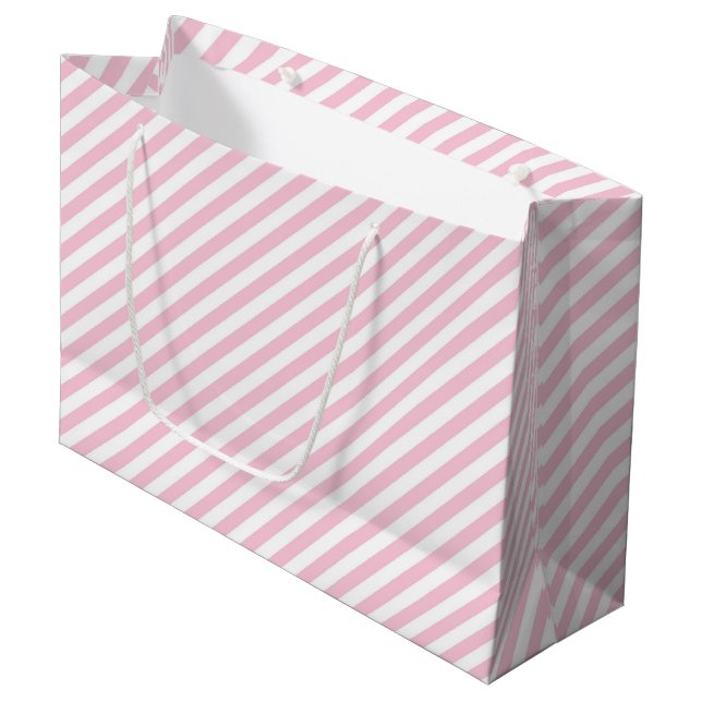 Diagonal white and pink stripes pattern (Framsidan Vinklad)