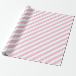 Diagonal white and pink stripes pattern presentpapper