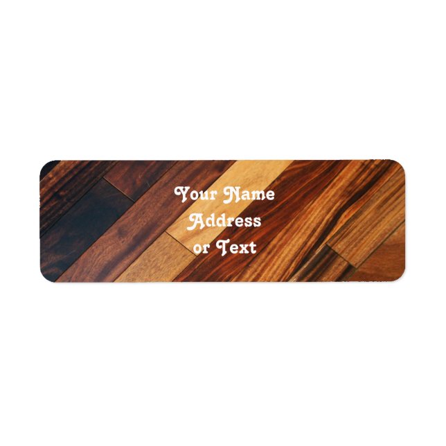 Diagonal Wood Flooring Returadress Etikett (Framsidan)