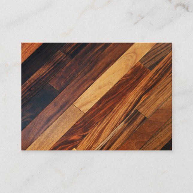 Diagonal Wood Flooring Visitkort (Framsida)